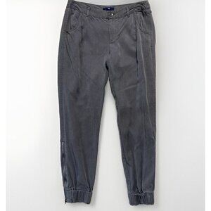 Gap‎ Jogger Pants Womens 0 Gray Athleisure Tapered Zip Ankle Flap Pockets
